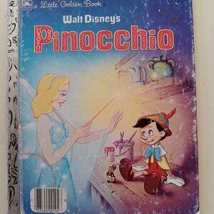 VINTAGE LITTLE GOLDEN BOOK CHILDRENS 1948 WALT DISNEY PINOCCHIO